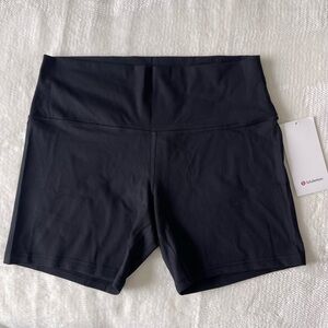 Lululemon Align Ribbed HR Short 6" Women's Black Bike Shorts, NWT